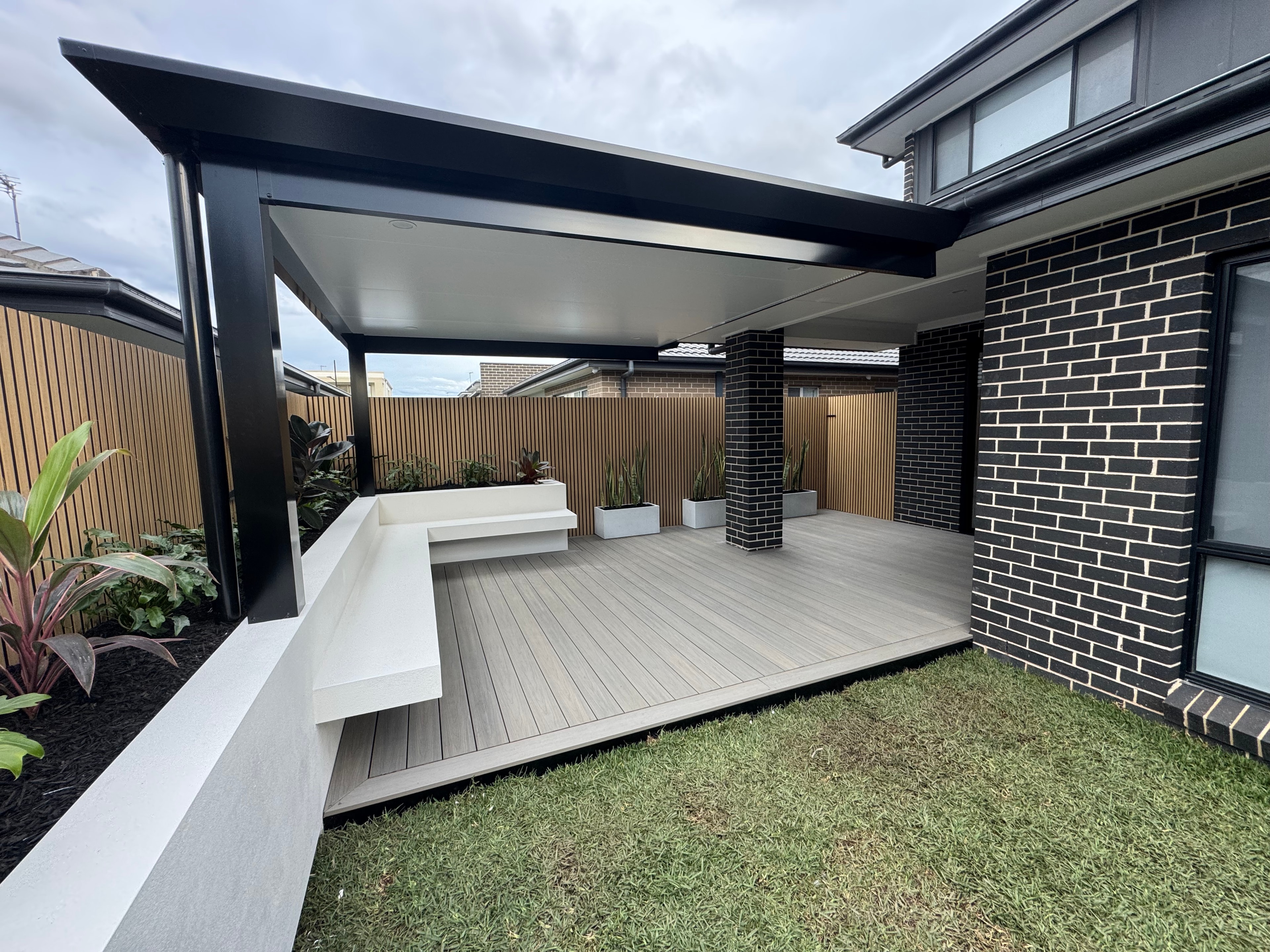 Black Pergola & Decking